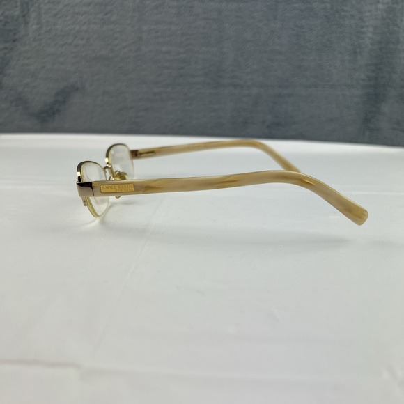 ANNE KLEIN AK9081 485 Eyeglasses Frame Only Half Rim 50-17-135 Gold/Ivory White - Picture 4 of 16